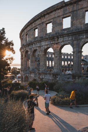 Walking Tour of The Arena in Pula, - external view