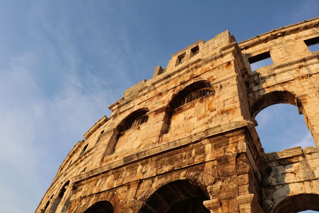 Walking Tour of The Arena in Pula, - external view